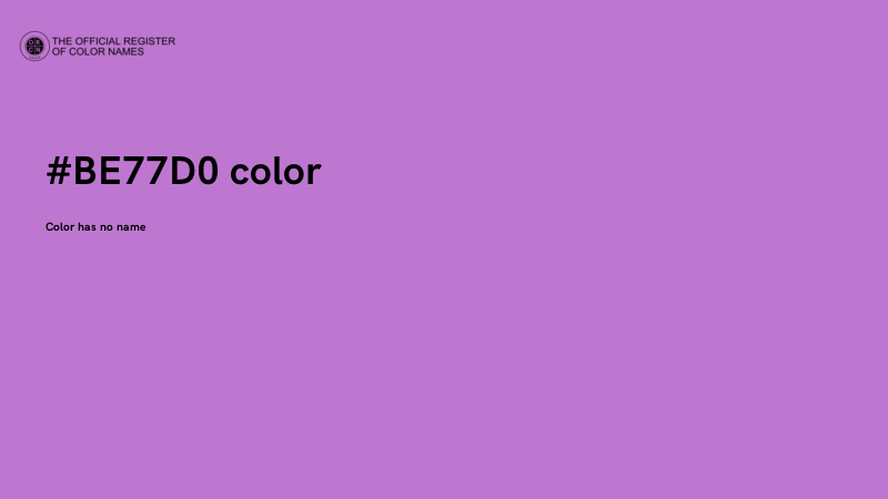 #BE77D0 color image