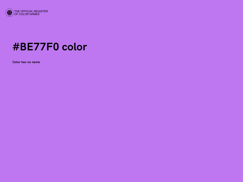 #BE77F0 color image