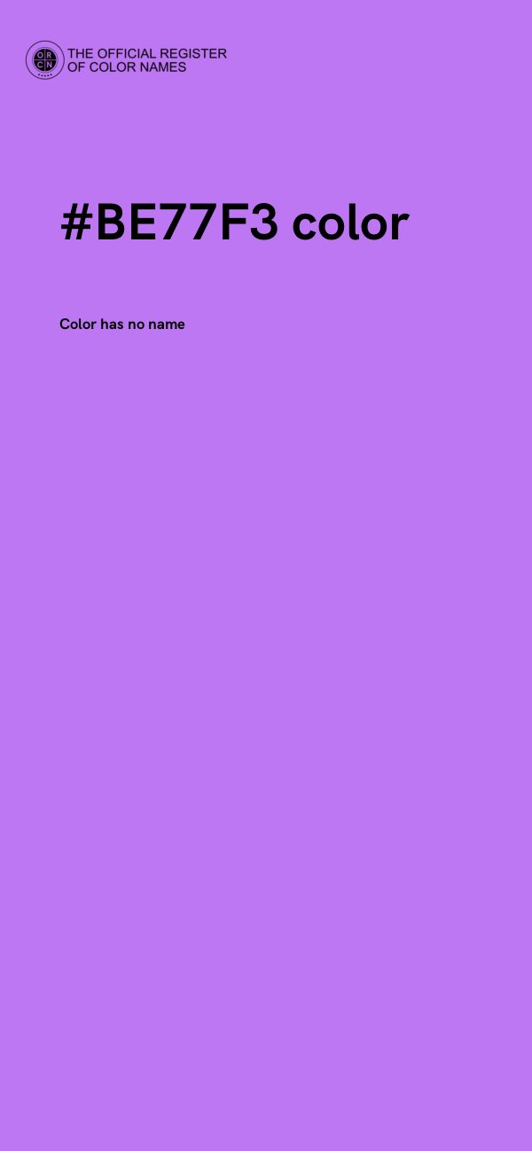 #BE77F3 color image