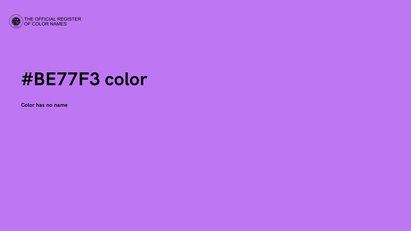 #BE77F3 color image