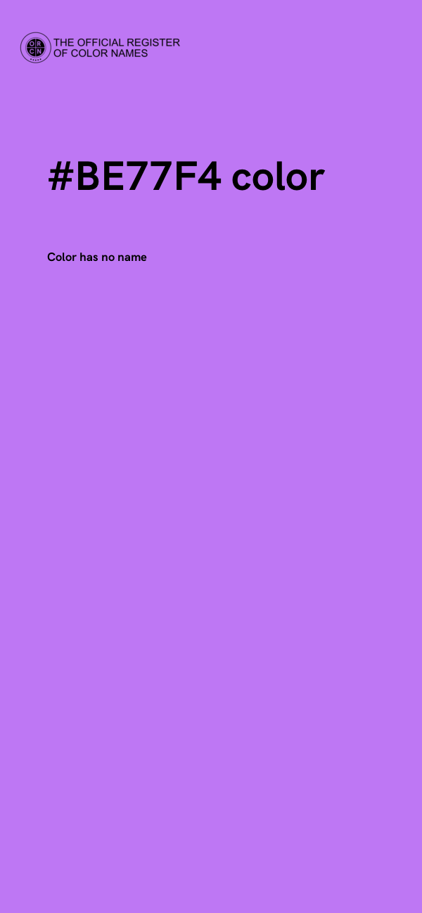 #BE77F4 color image