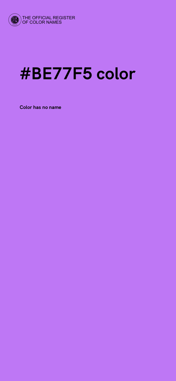 #BE77F5 color image
