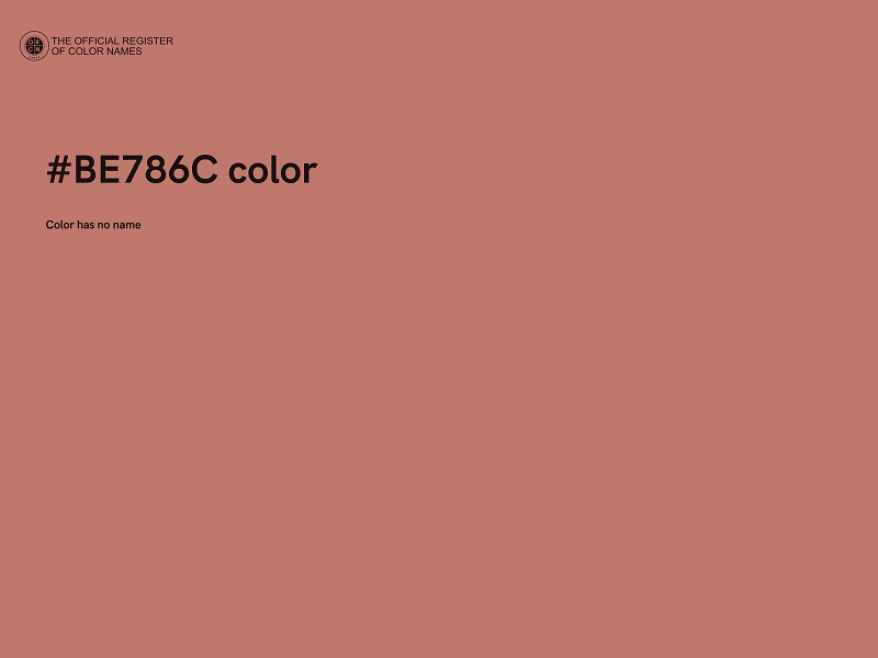 #BE786C color image