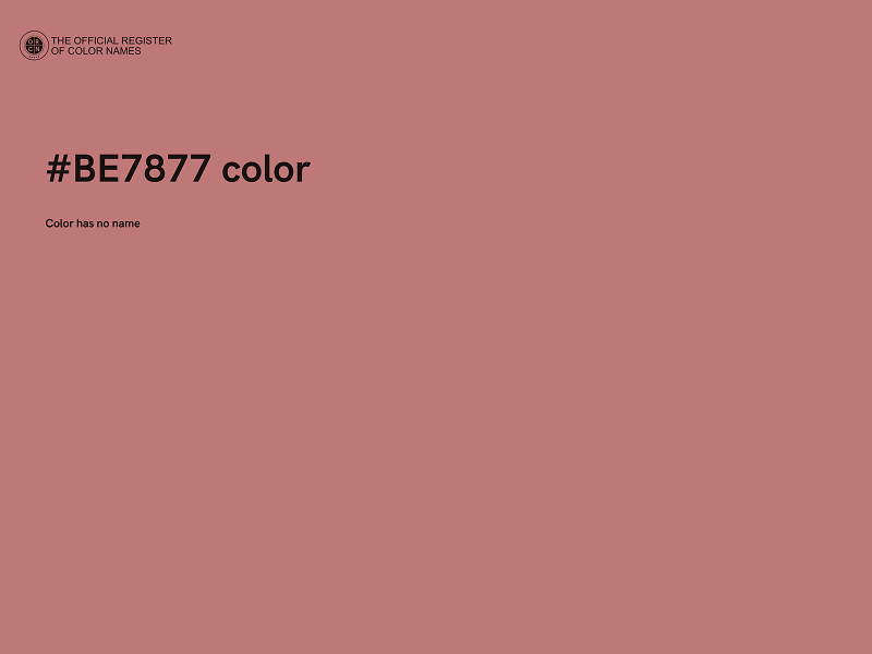 #BE7877 color image