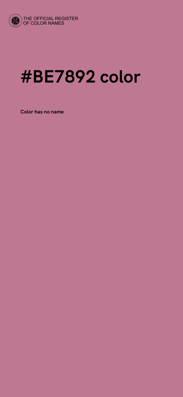 #BE7892 color image