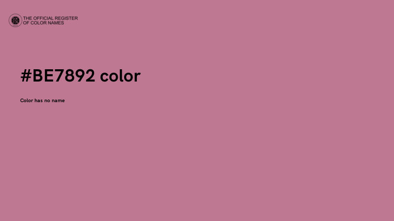 #BE7892 color image