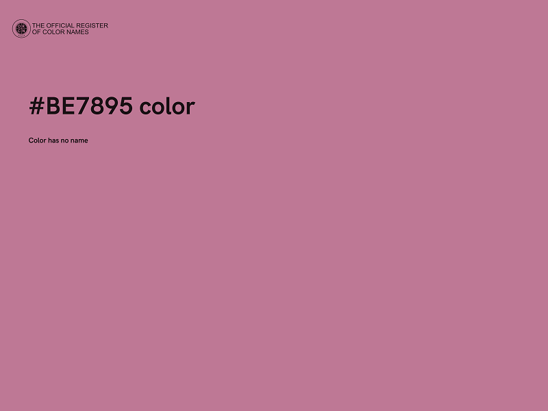 #BE7895 color image