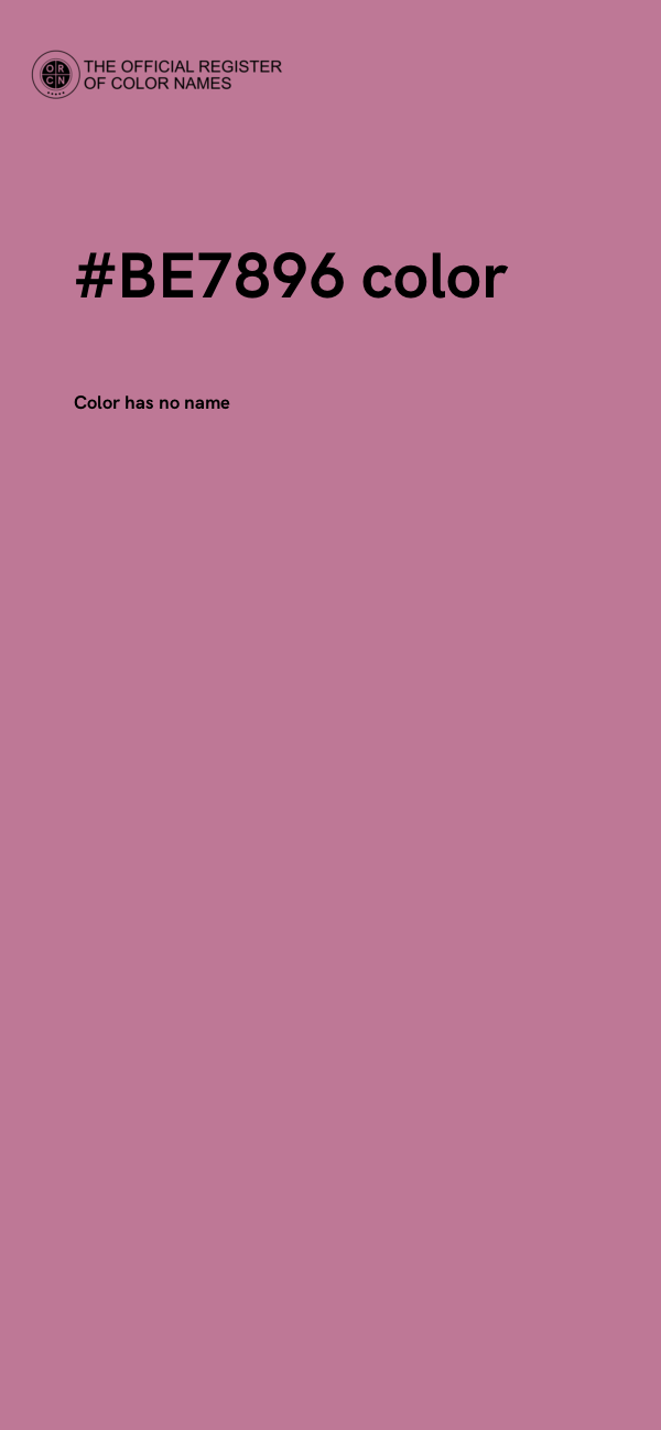 #BE7896 color image