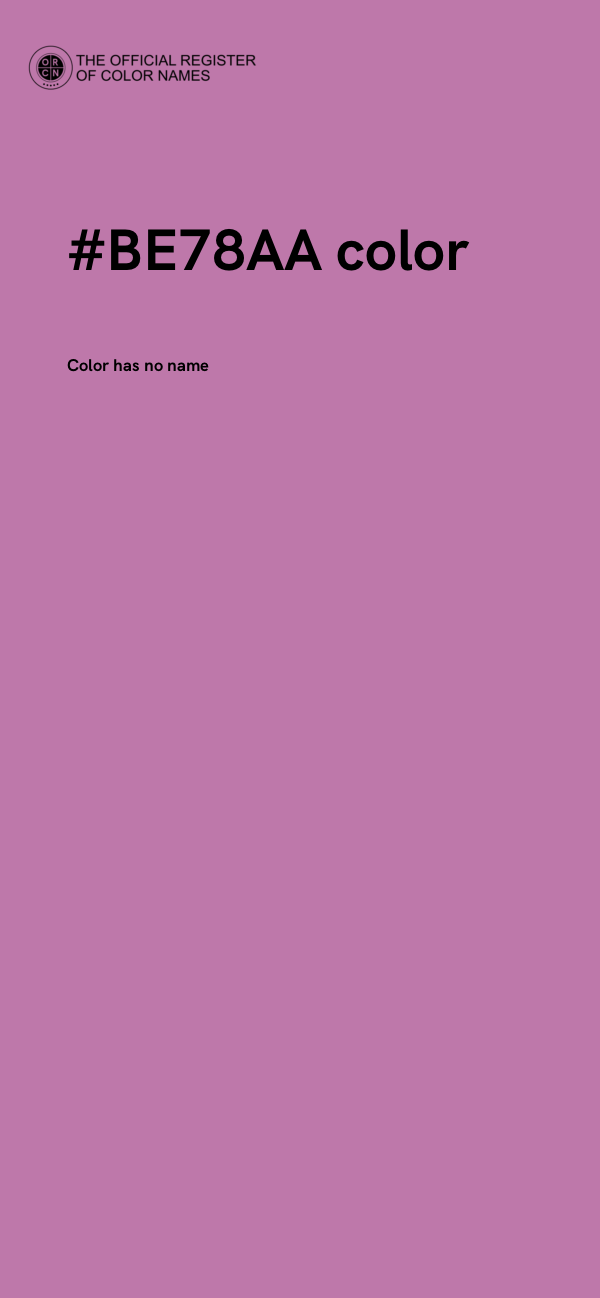 #BE78AA color image