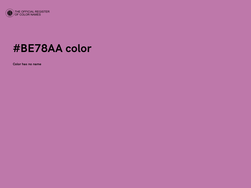 #BE78AA color image