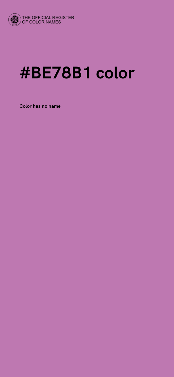 #BE78B1 color image