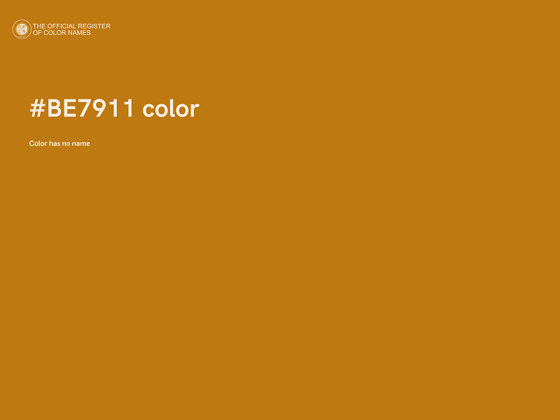 #BE7911 color image
