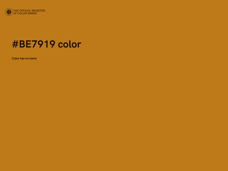 #BE7919 color image