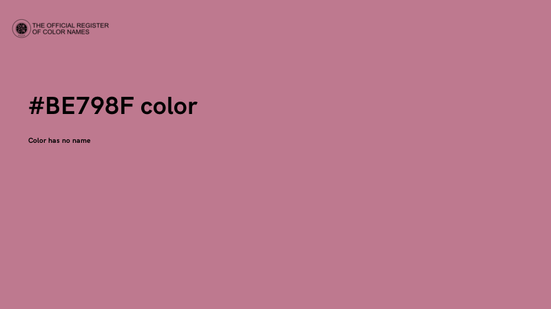 #BE798F color image