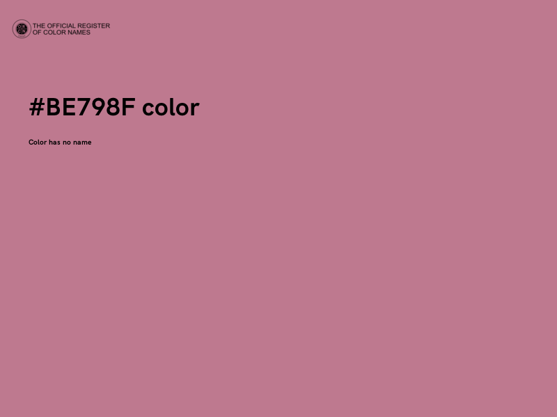 #BE798F color image