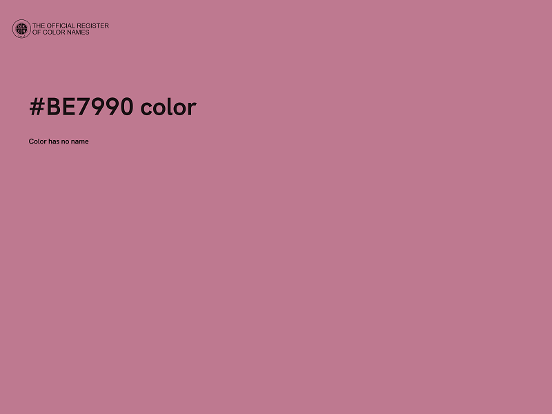 #BE7990 color image