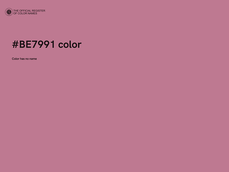 #BE7991 color image