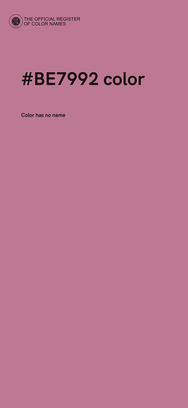 #BE7992 color image