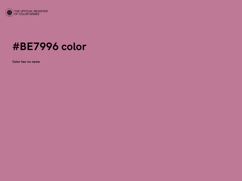 #BE7996 color image