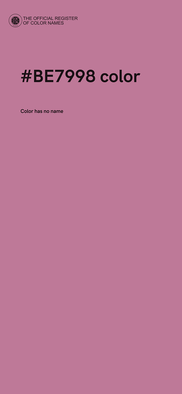 #BE7998 color image
