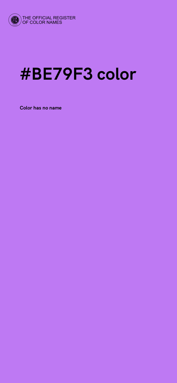 #BE79F3 color image