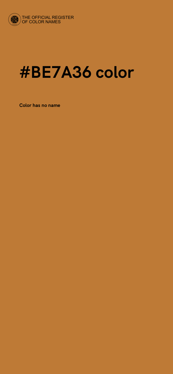 #BE7A36 color image