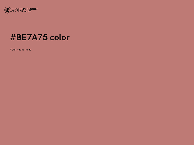 #BE7A75 color image
