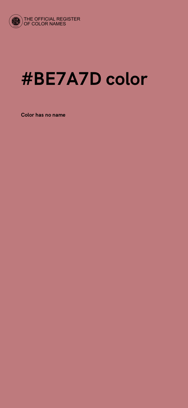 #BE7A7D color image