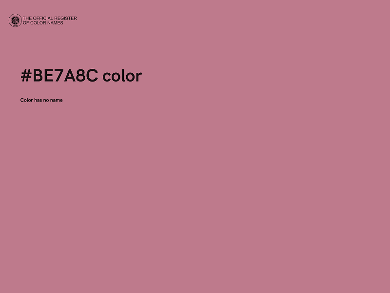 #BE7A8C color image