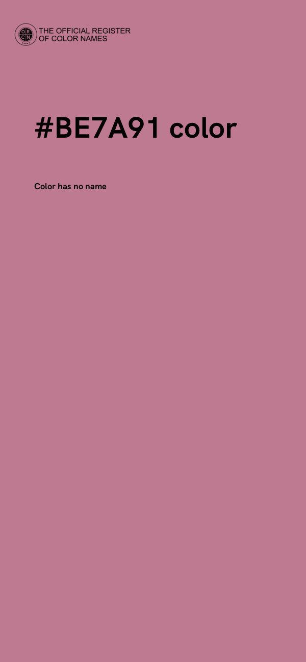 #BE7A91 color image