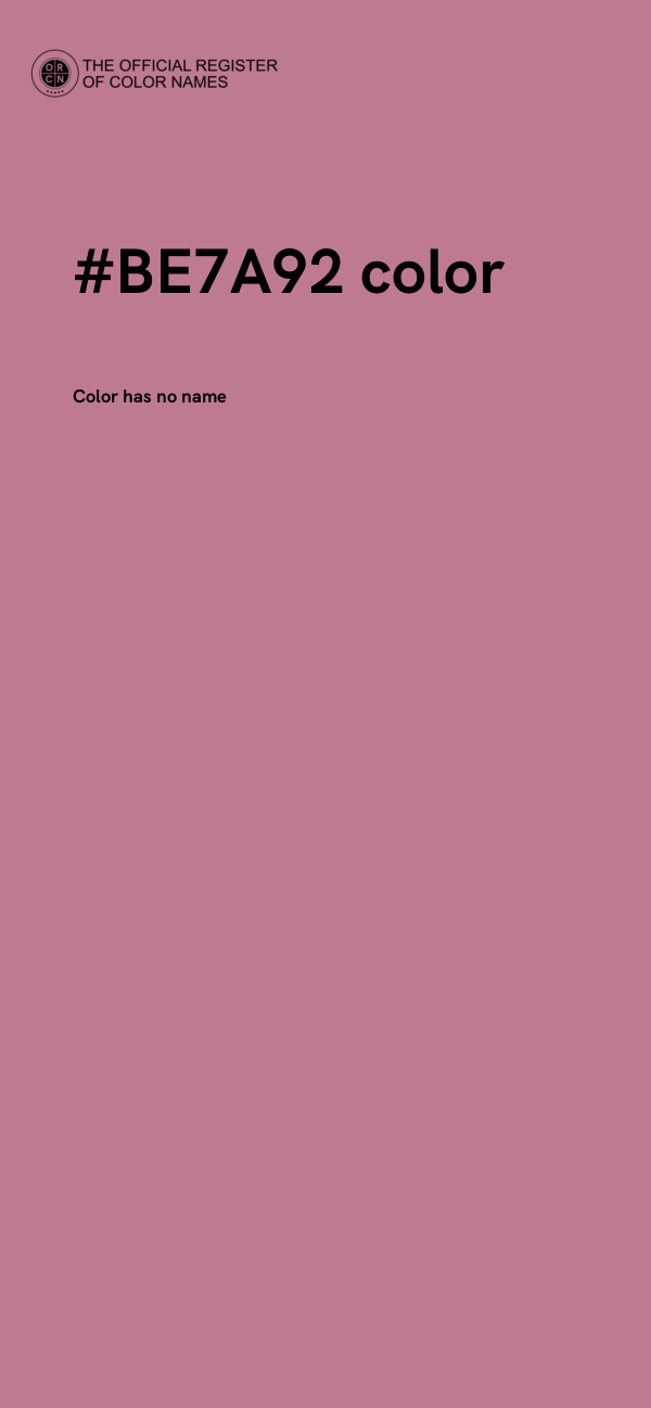 #BE7A92 color image