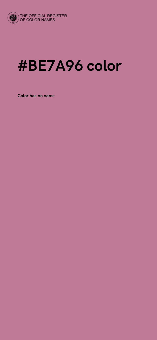 #BE7A96 color image