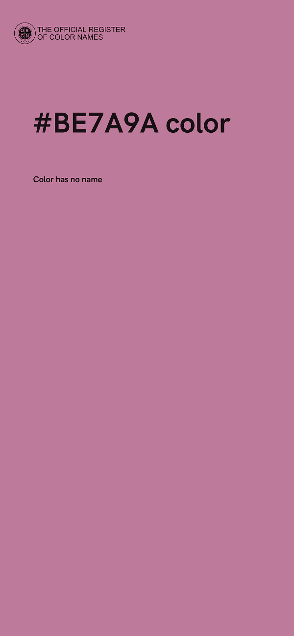 #BE7A9A color image