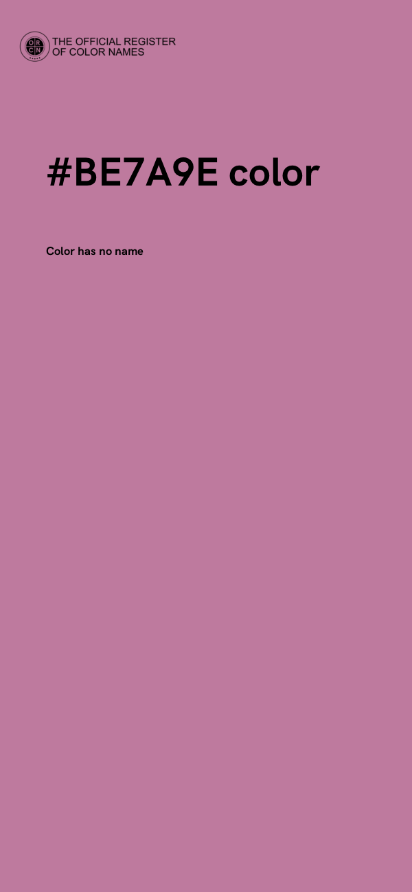 #BE7A9E color image