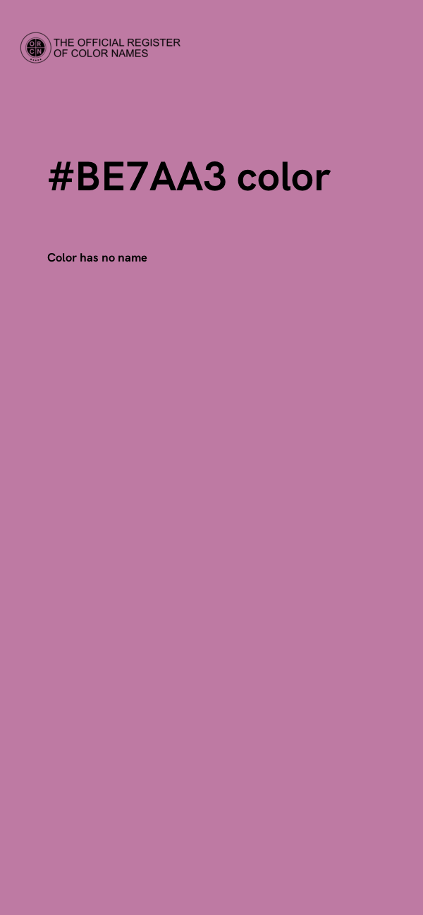 #BE7AA3 color image