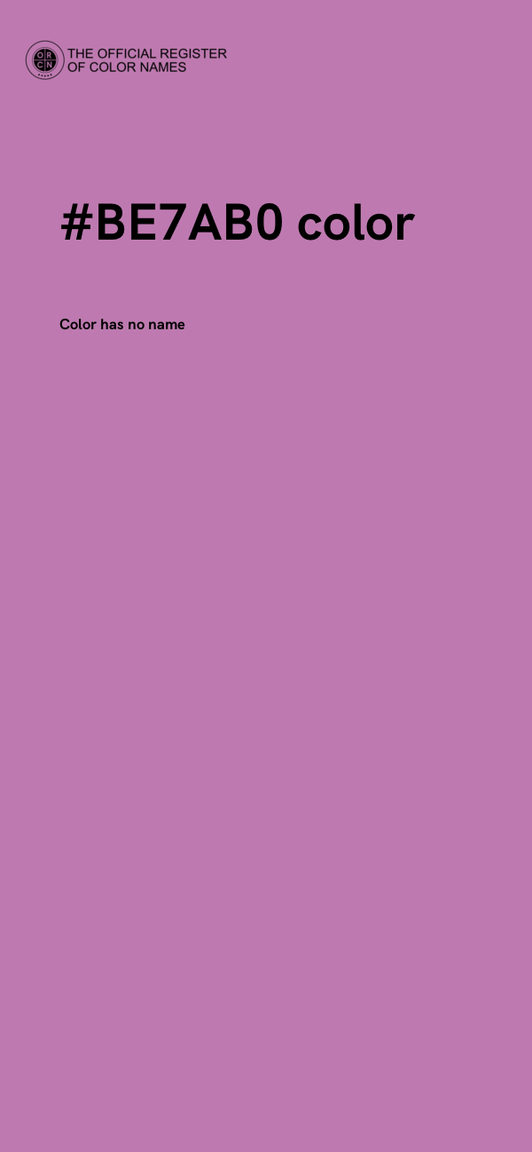 #BE7AB0 color image