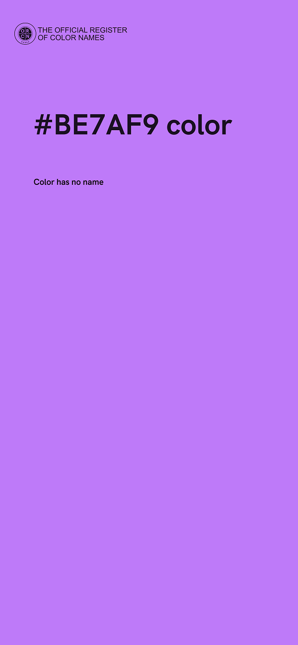 #BE7AF9 color image