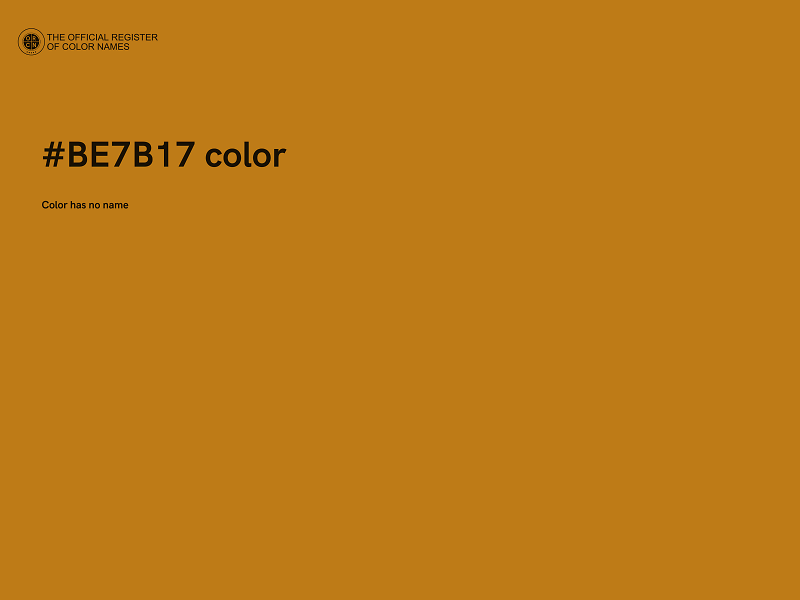 #BE7B17 color image