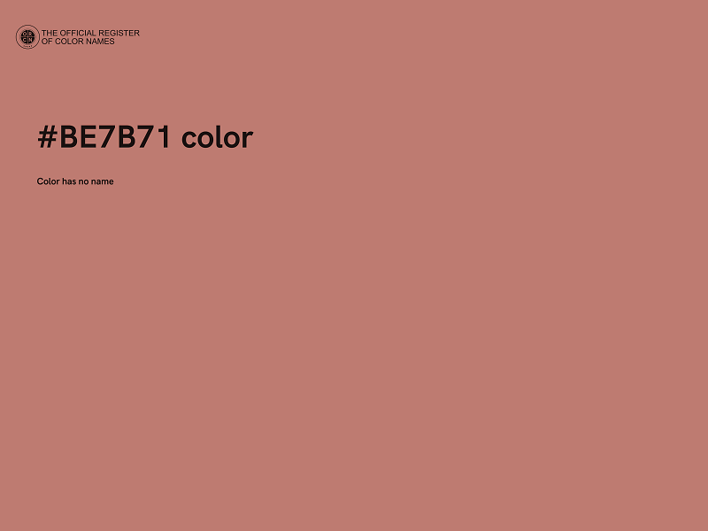 #BE7B71 color image