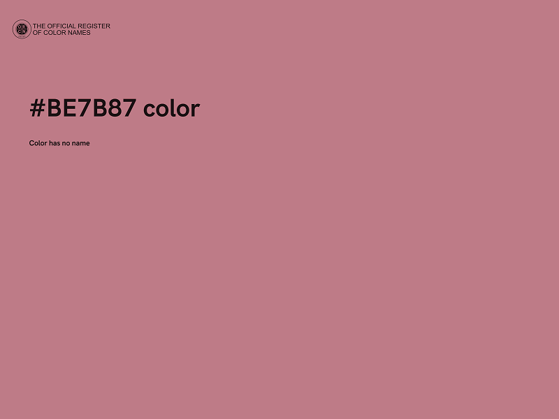 #BE7B87 color image