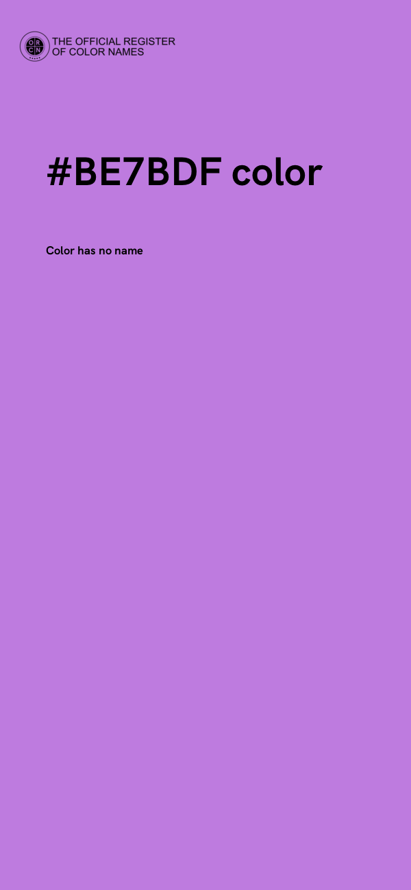 #BE7BDF color image