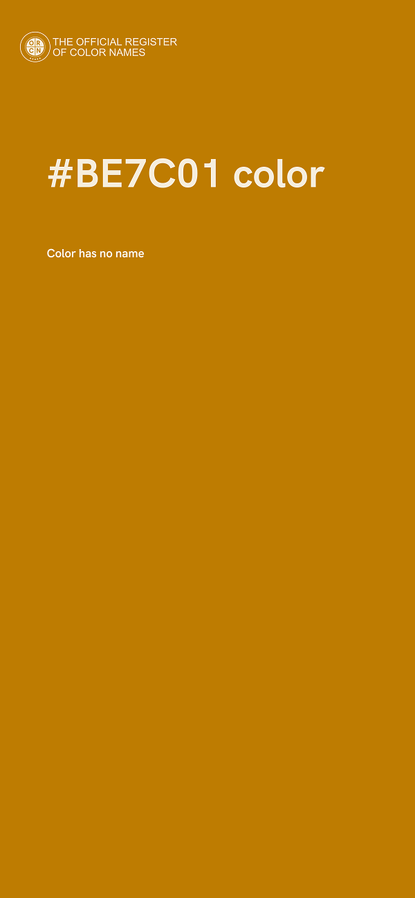 #BE7C01 color image