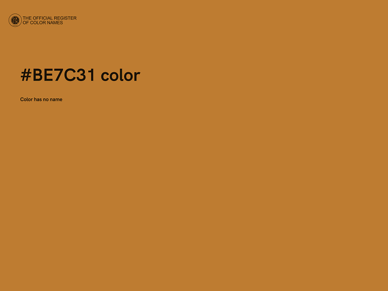 #BE7C31 color image