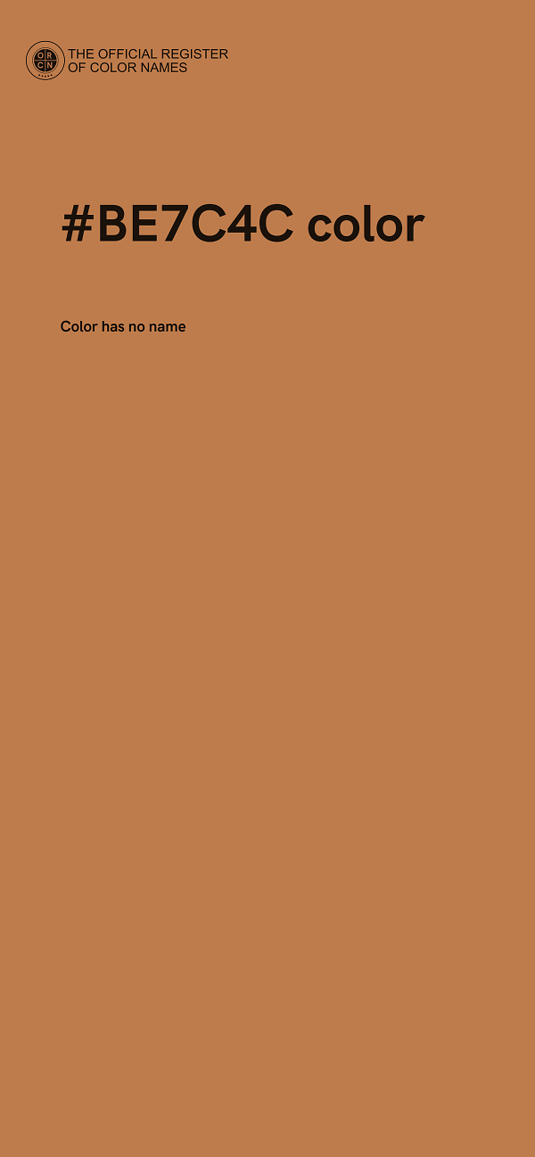 #BE7C4C color image