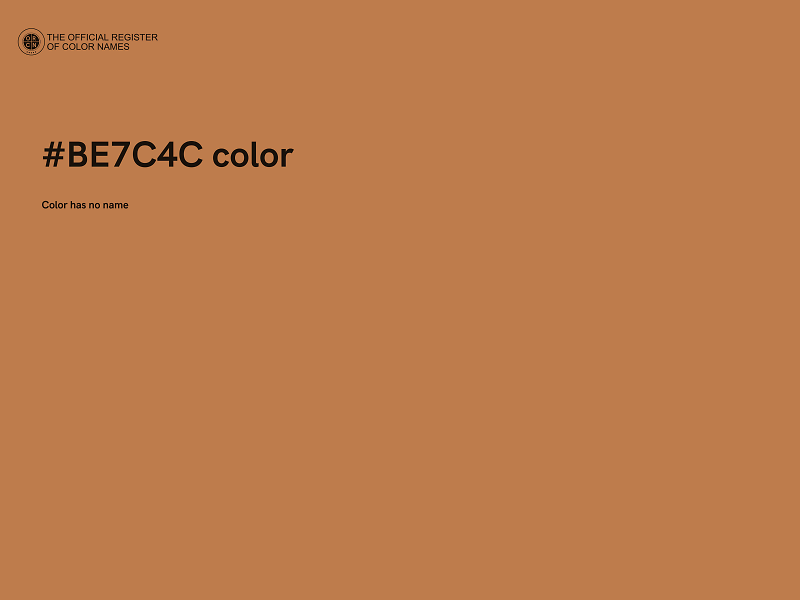 #BE7C4C color image