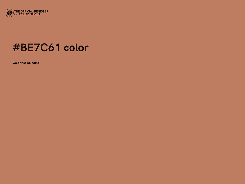 #BE7C61 color image