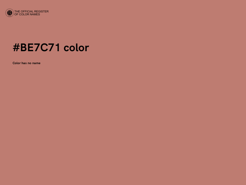 #BE7C71 color image