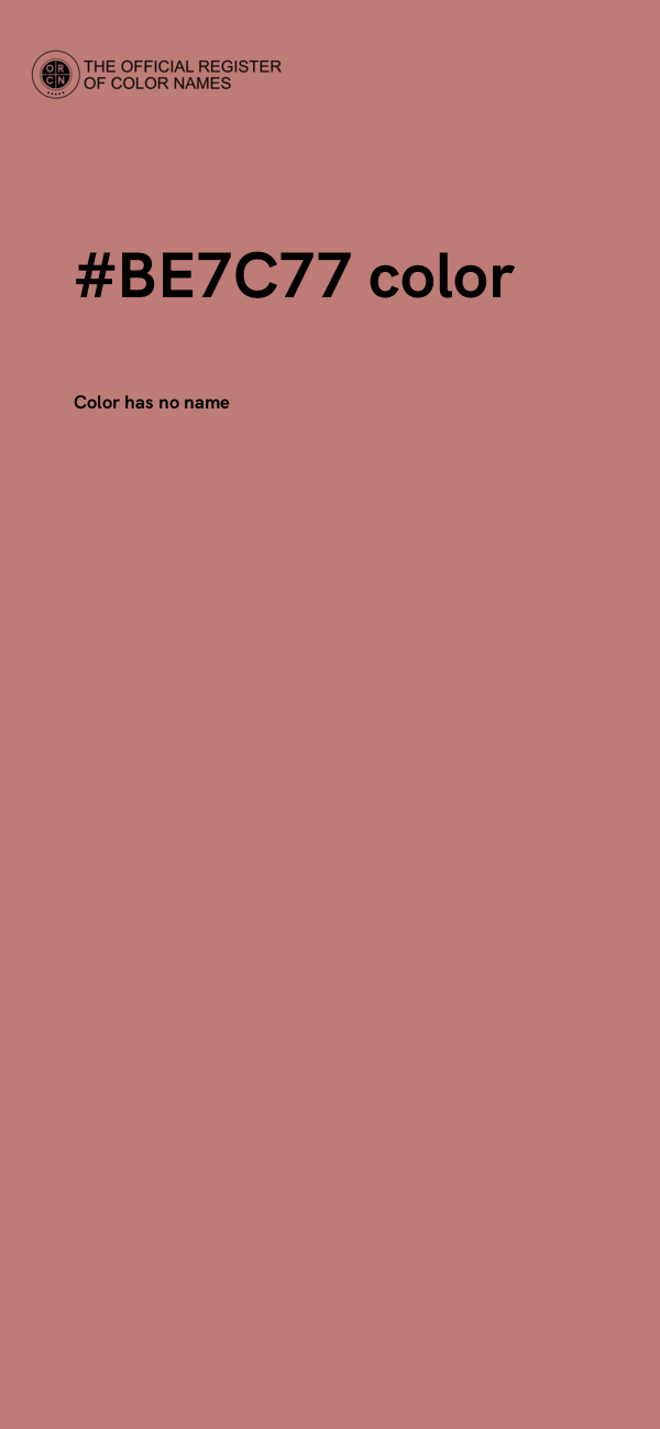#BE7C77 color image
