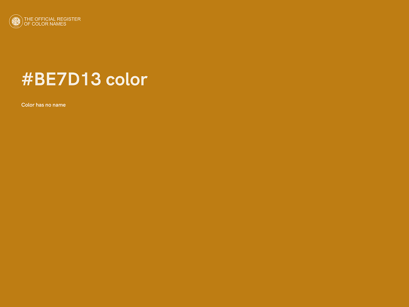 #BE7D13 color image