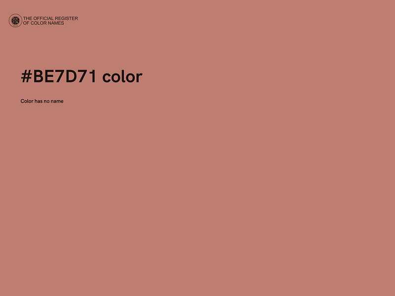 #BE7D71 color image